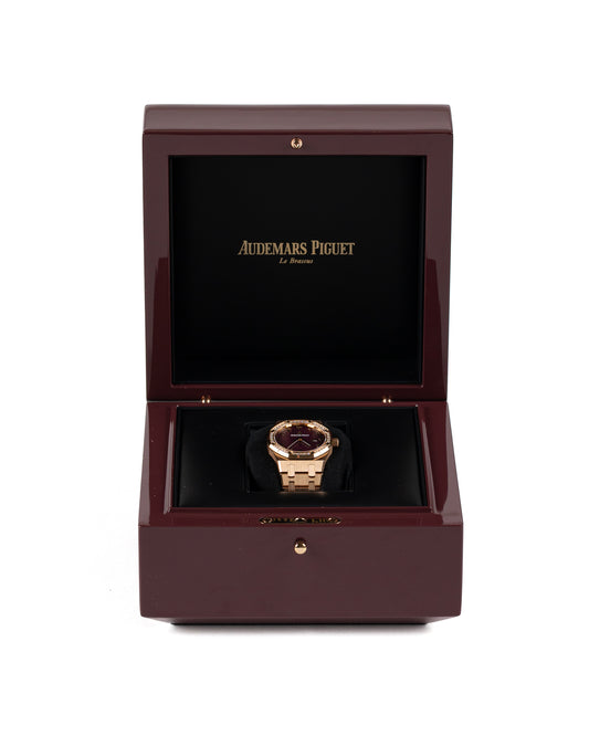 Audemars Piguet Royal Oak 33mm Qatar Special Edition Burgundy Dial