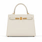 Kelly 25 Sellier HSS Craie in Epsom leather and Gold Interior & Stitching with Brushed Gold Hardware