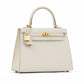 Kelly 25 Sellier HSS Craie in Epsom leather and Gold Interior & Stitching with Brushed Gold Hardware