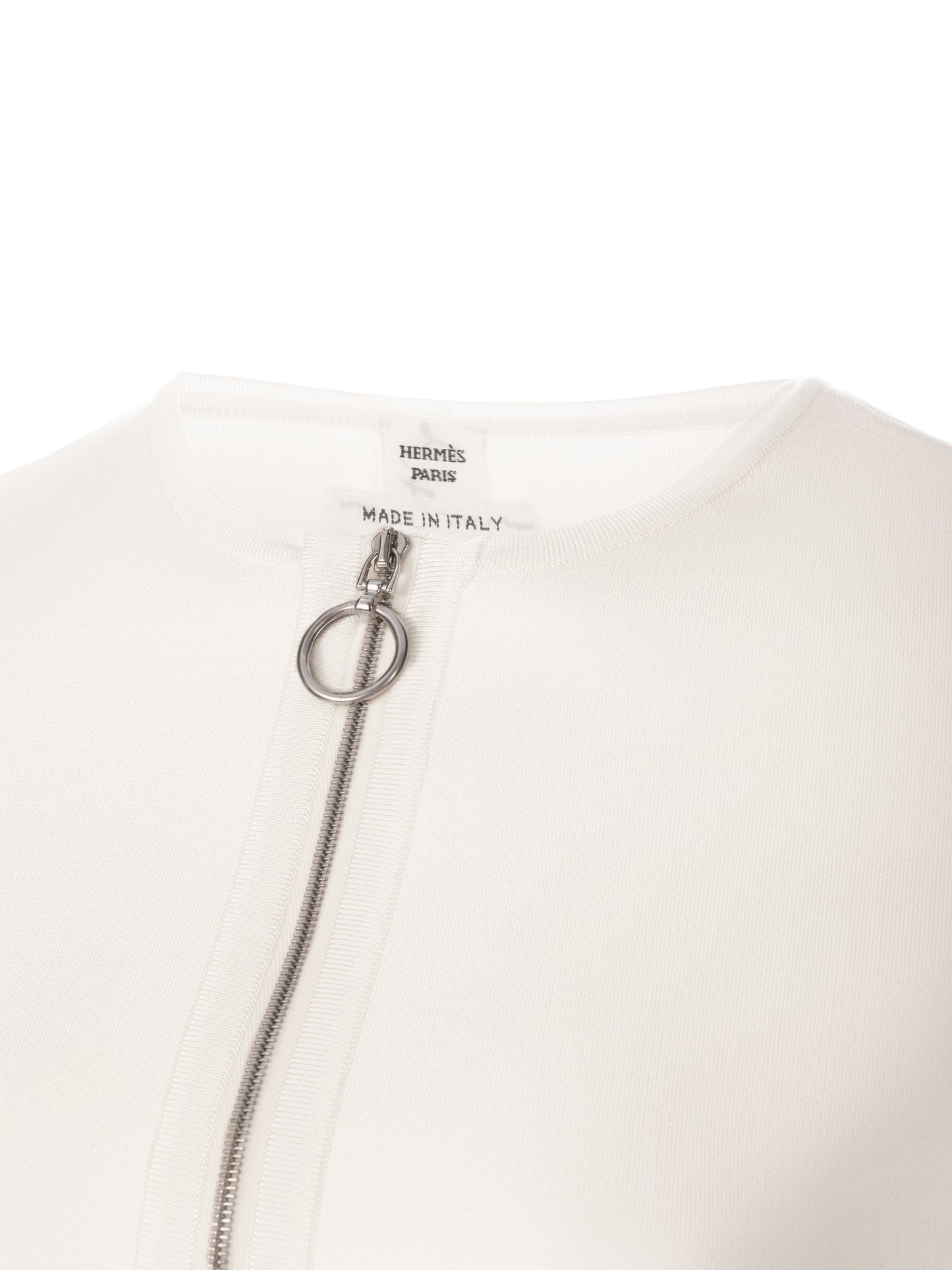 Hermès Veste Zipped Jacket Blanc Naturel size 36