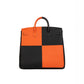 Birkin 40 Hac Casaque Black and Orange in Togo leather with Palladium Hardware
