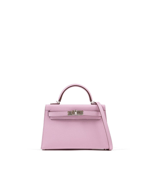 Kelly 20 Sellier Mauve Sylvestre in Epsom Leather with Palladium Hardware