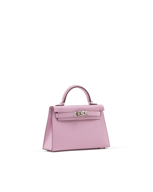 Kelly 20 Sellier Mauve Sylvestre in Epsom Leather with Palladium Hardware