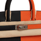 Birkin 40 Hac Casaque Black and Orange in Togo leather with Palladium Hardware