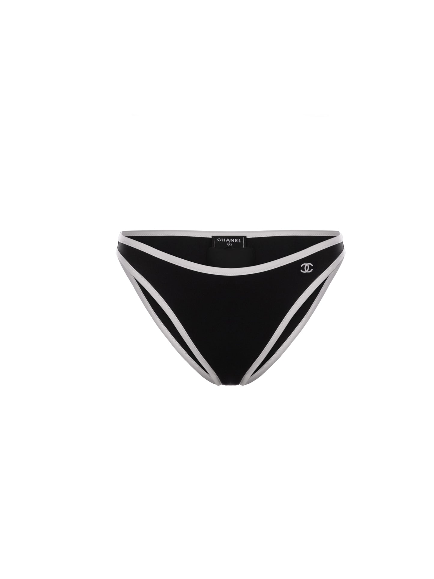 Chanel Swimsuit Bottom Stretch Jersey in Black & White size 36