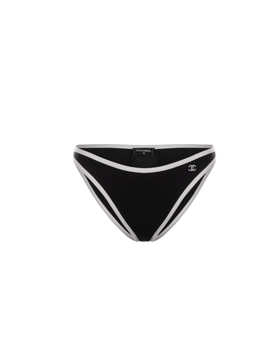 Chanel Swimsuit Bottom Stretch Jersey in Black & White size 36