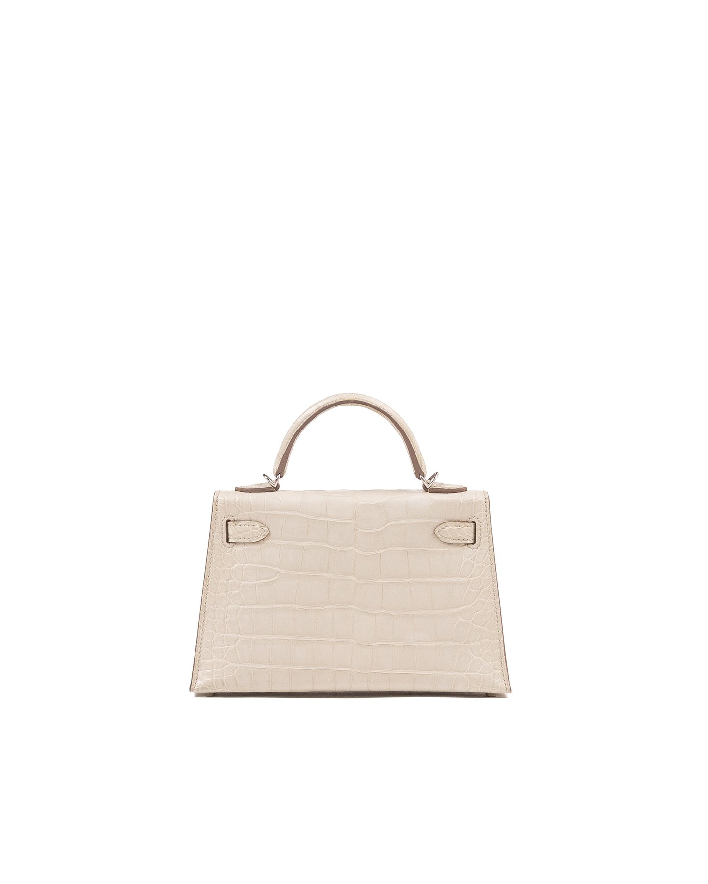 Kelly 20 in Beton Sellier Matte Alligator Mississippiensis with Palladium Hardware