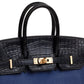 Birkin 25 Bleu Saphir and Marine Noville in Matte Alligator Touch with Rose Gold Hardware