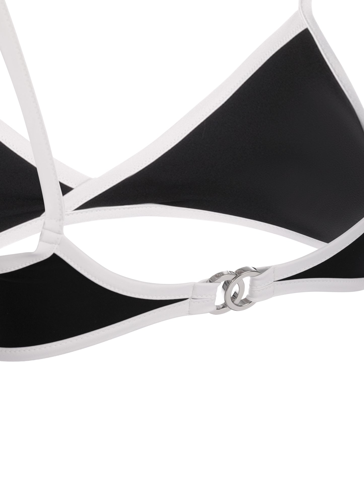 Chanel Swimsuit Top Stretch Jersey in Black & White size 36