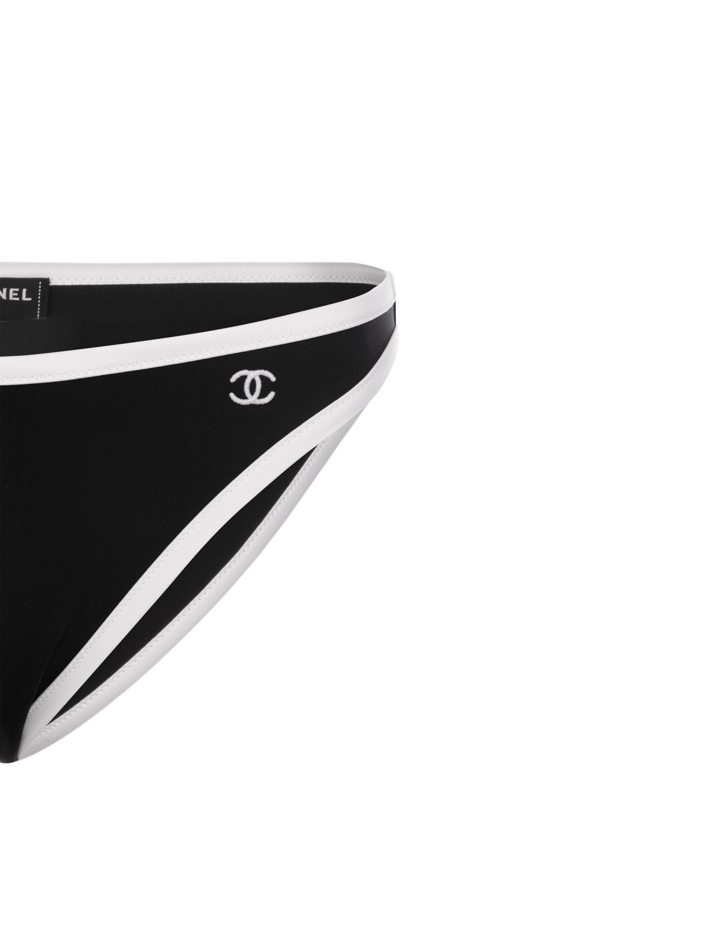 Chanel Swimsuit Bottom Stretch Jersey in Black & White size 36