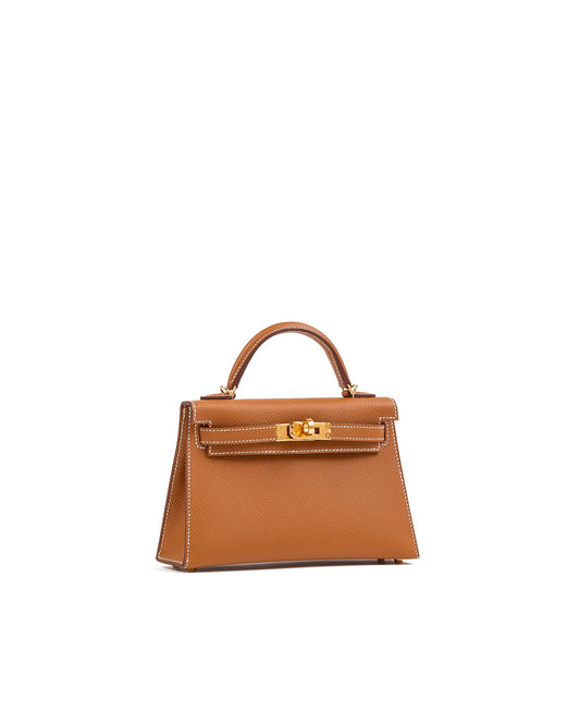 Kelly 20 Gold in Epsom Leather with Gold Hardware