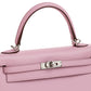 Kelly 25 Mauve Sylvestre in Epsom leather with Palladium Hardware