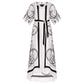 Ex-Libris a Main Levee" Blanc Nacre Caftan size 40