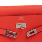 Kelly To Go Orange Field in Epsom leather with Palladium Hardware