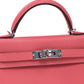 Kelly 20 Sellier Rose Azalee in Epsom Leather with Palladium Hardware