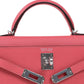 Kelly 20 Sellier Rose Azalee in Epsom Leather with Palladium Hardware