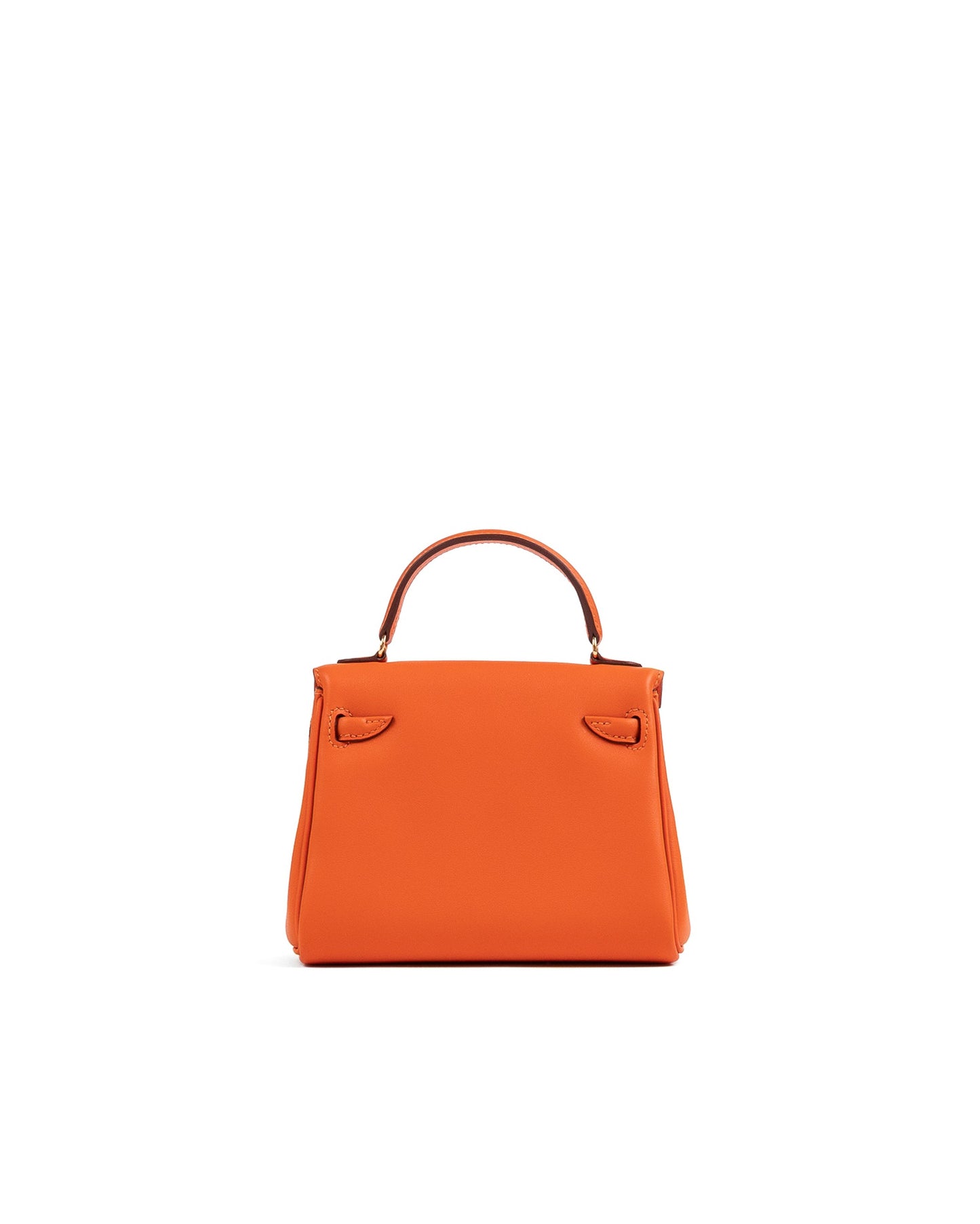 Kelly Doll Orange/Rose Sakura in Swift Leather with Gold Hardware