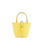 Micro Picotin 14 Jaune Citron in Ostrich Leather with Palladium Hardware