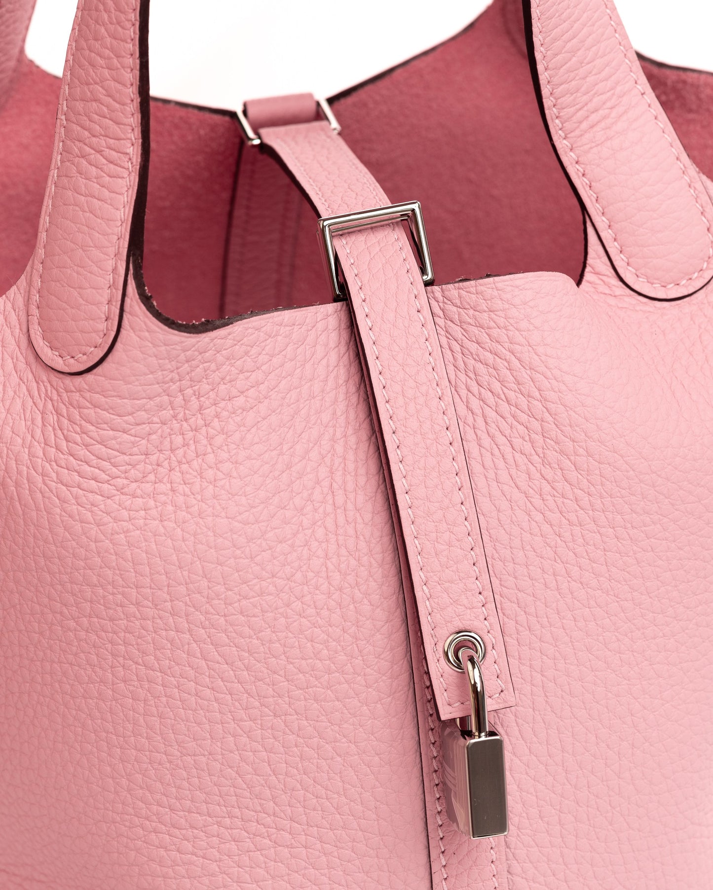 Picotin 18 Rose Sakura in Taurillon Clemence leather with Palladium Hardware