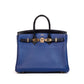 Birkin 25 Bleu Saphir and Marine Noville in Matte Alligator Touch with Rose Gold Hardware