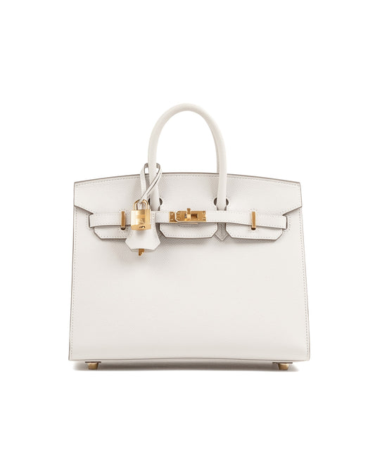 Birkin 25 Gris Pale in Epsom Leather with Gold Hardware