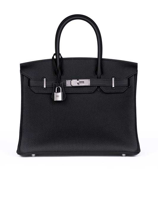 Birkin 30 Black in Togo Leather with Brushed Palladium Hardware