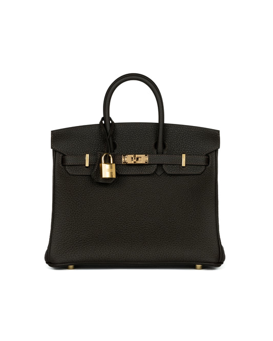 Birkin 25 Bai Brun in Togo Leather with Gold Hardware