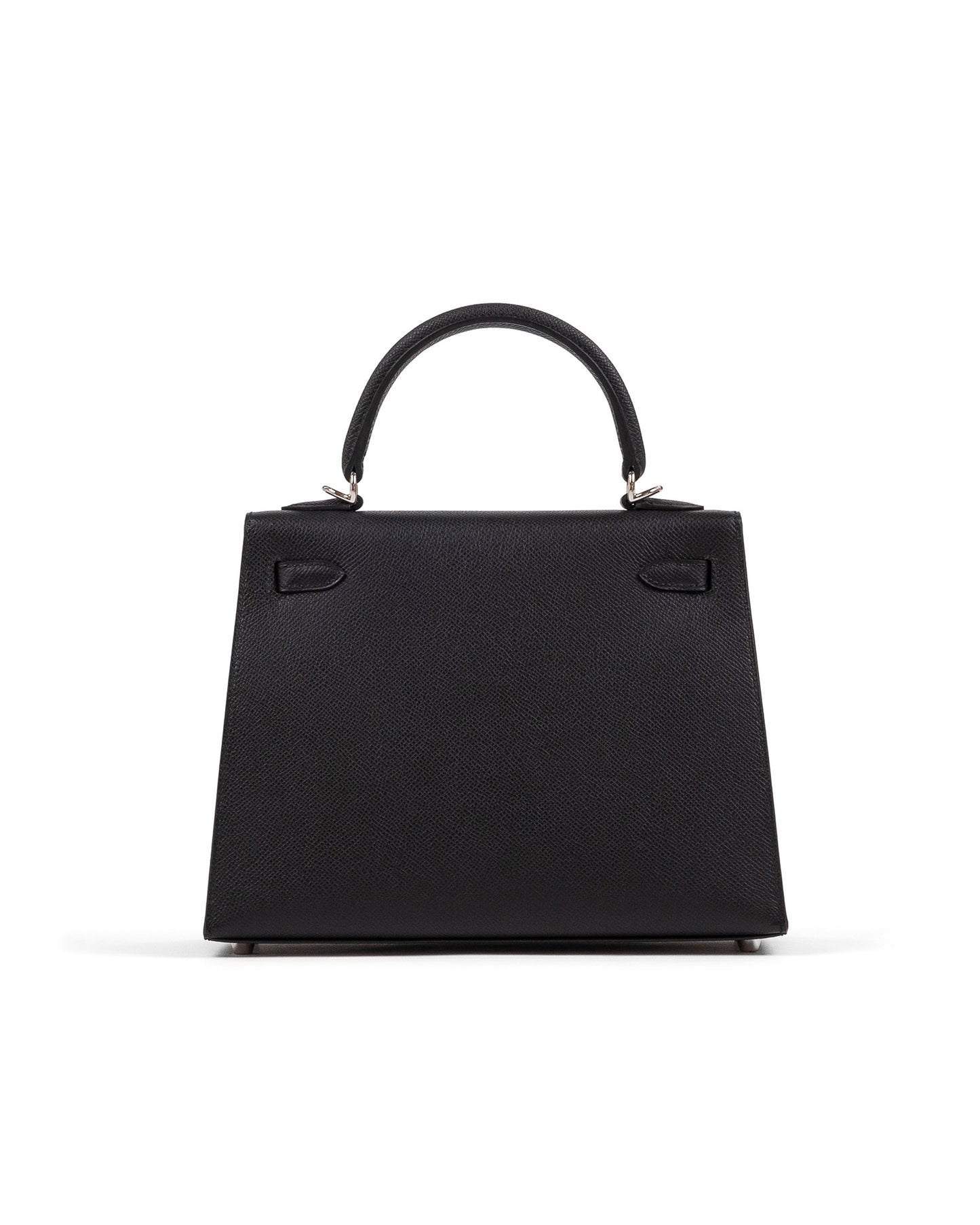 Kelly 25 Black in Epsom Leather with Palladium Hardware