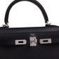 Kelly 25 Black in Epsom Leather with Palladium Hardware