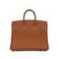 Birkin 25 in Gold Togo with Palladium Hardware