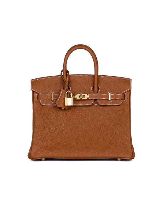 Birkin 25 Gold in Togo Leather with Gold Hardware