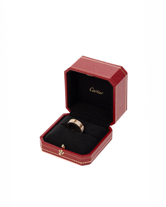 Cartier 18k Love Ring in Rose Gold with Diamonds, Size 55