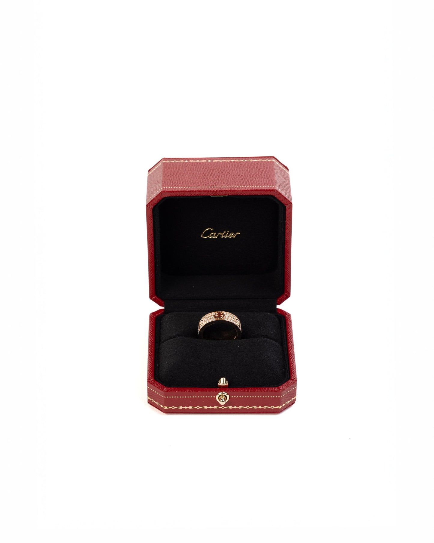 Cartier 18k Love Ring in Rose Gold with Diamonds, Size 55