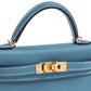 Kelly 20 Blue Jean in Epsom Leather with Gold Hardware