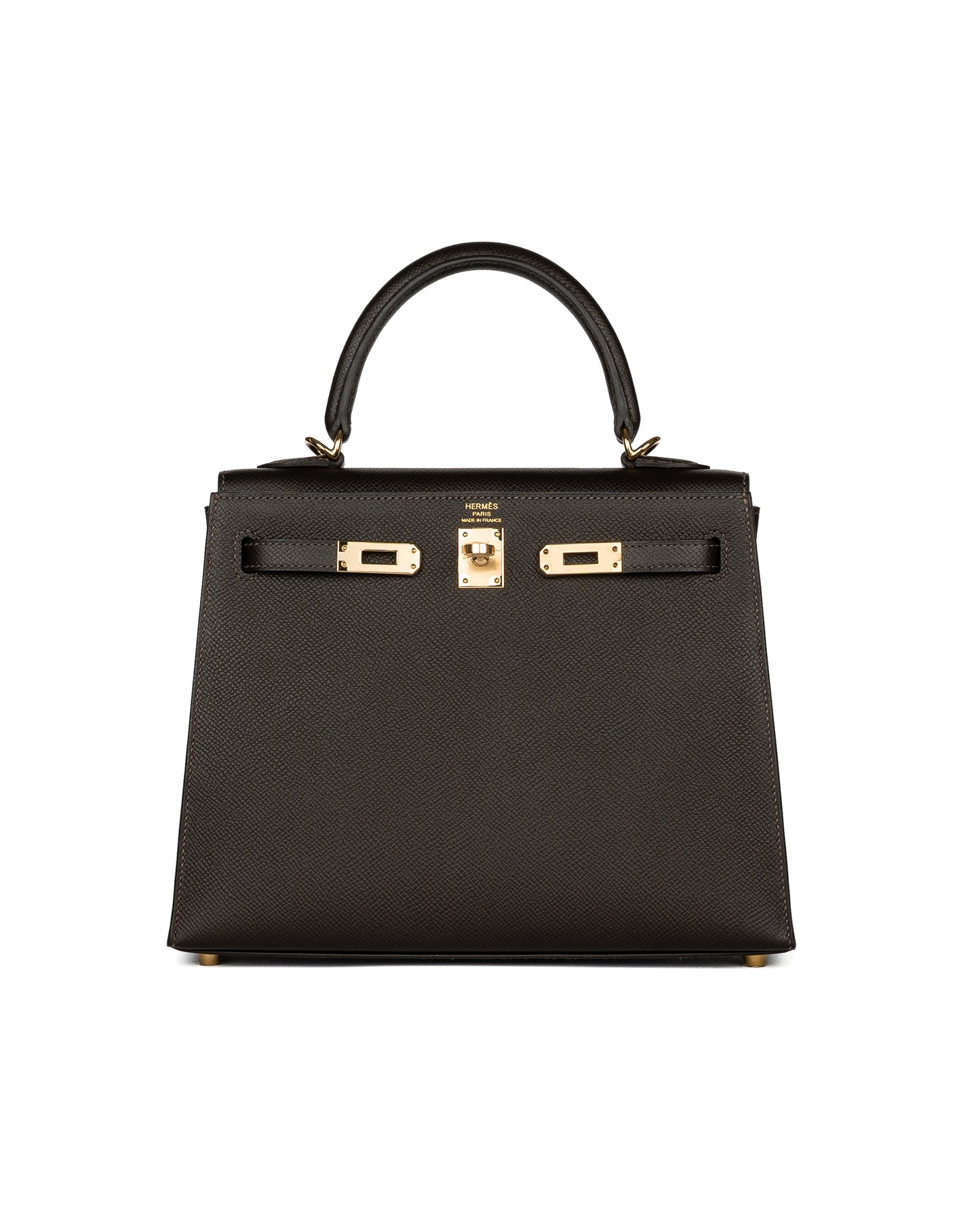 Hermès Kelly 25 Bai Brun Epsom with Permabrass Hardware