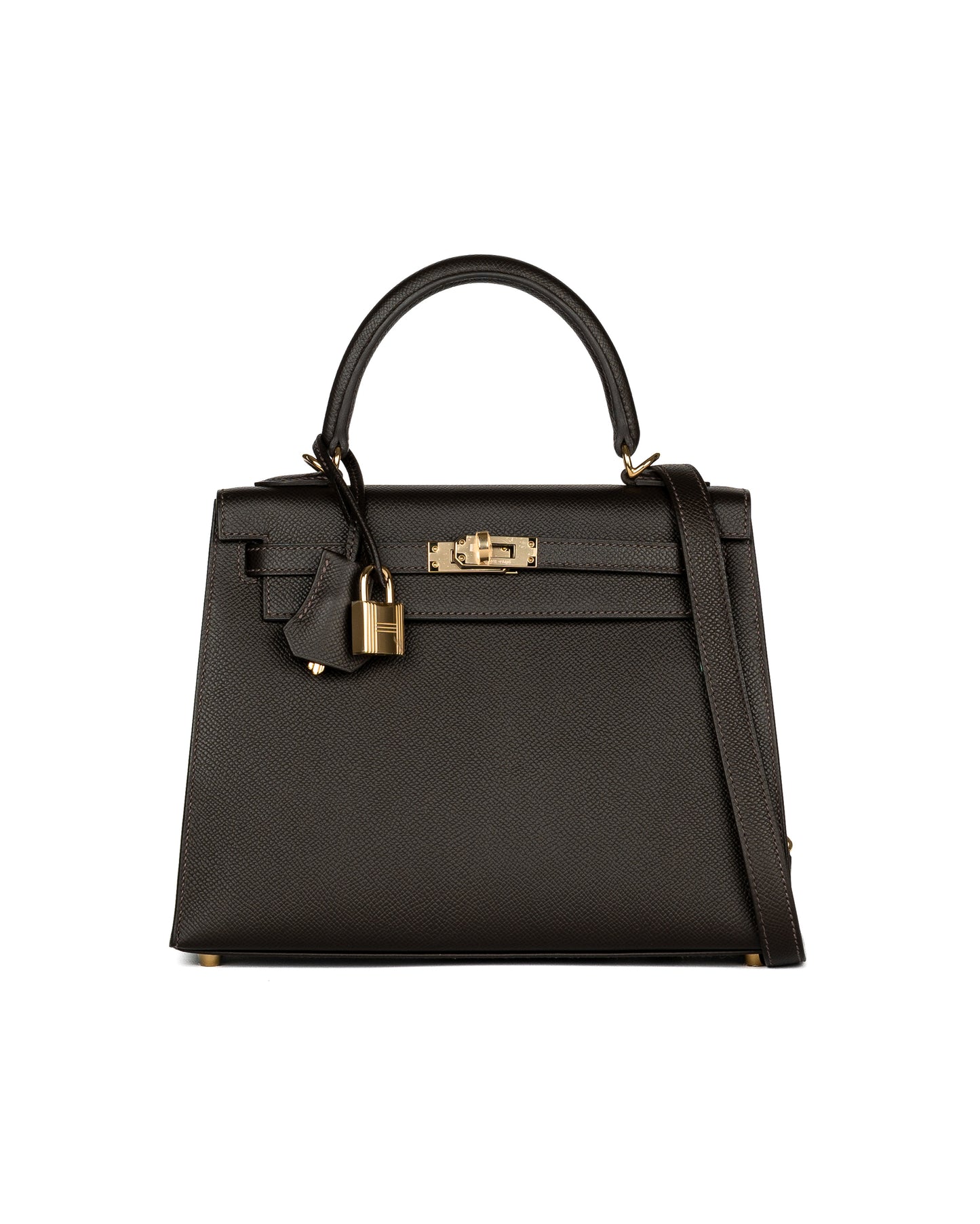 Hermès Kelly 25 Bai Brun Epsom with Permabrass Hardware