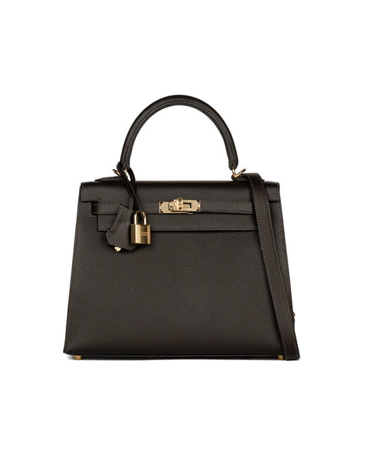 Hermès Kelly 25 Bai Brun Epsom with Permabrass Hardware
