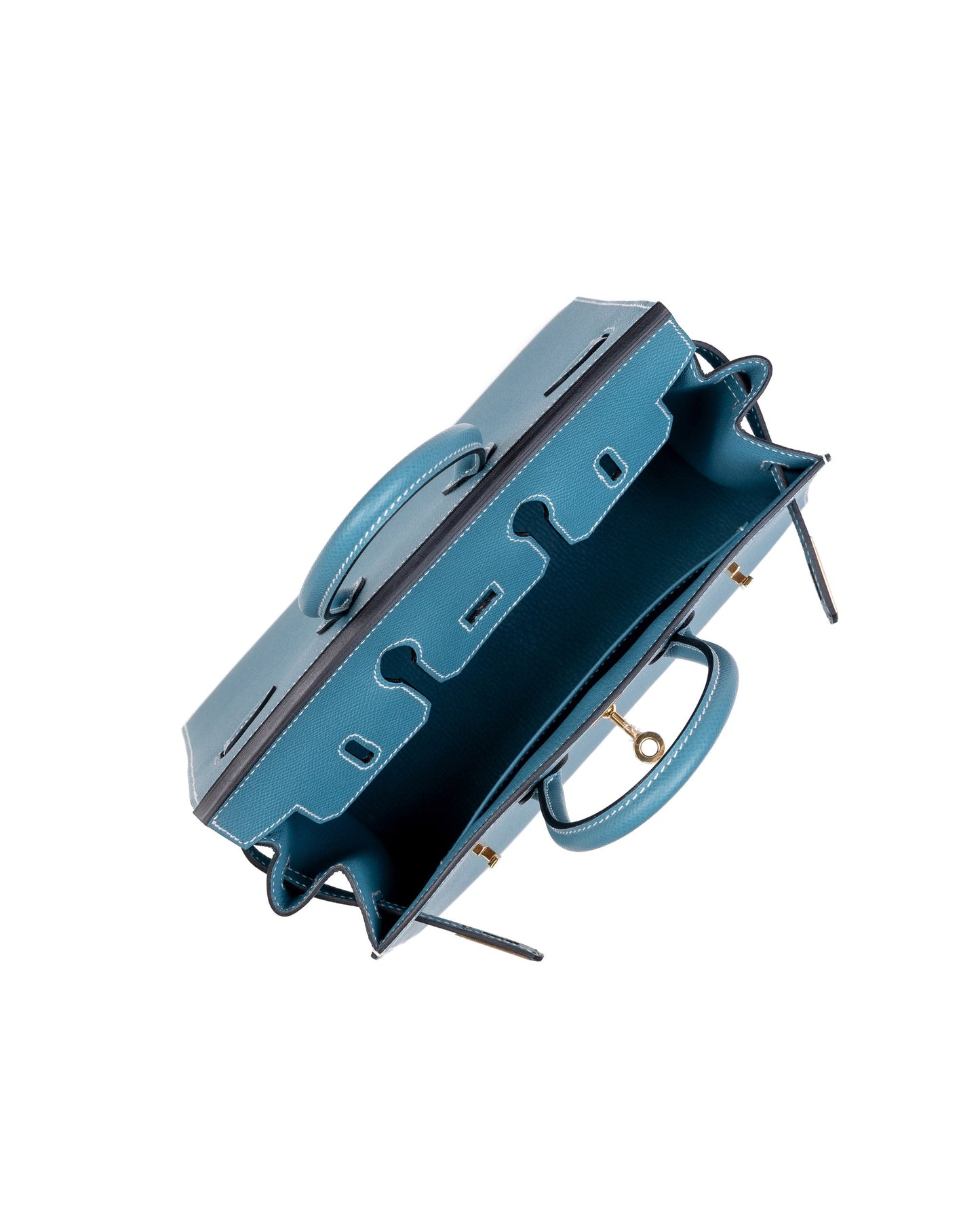Birkin 25 Sellier Blue Jean in Epsom Leather with Gold Hardware