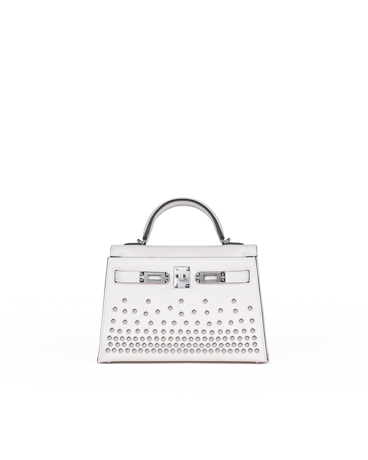 Hermès Kelly 20 Cloute Crème Box Leather with Palladium Hardware