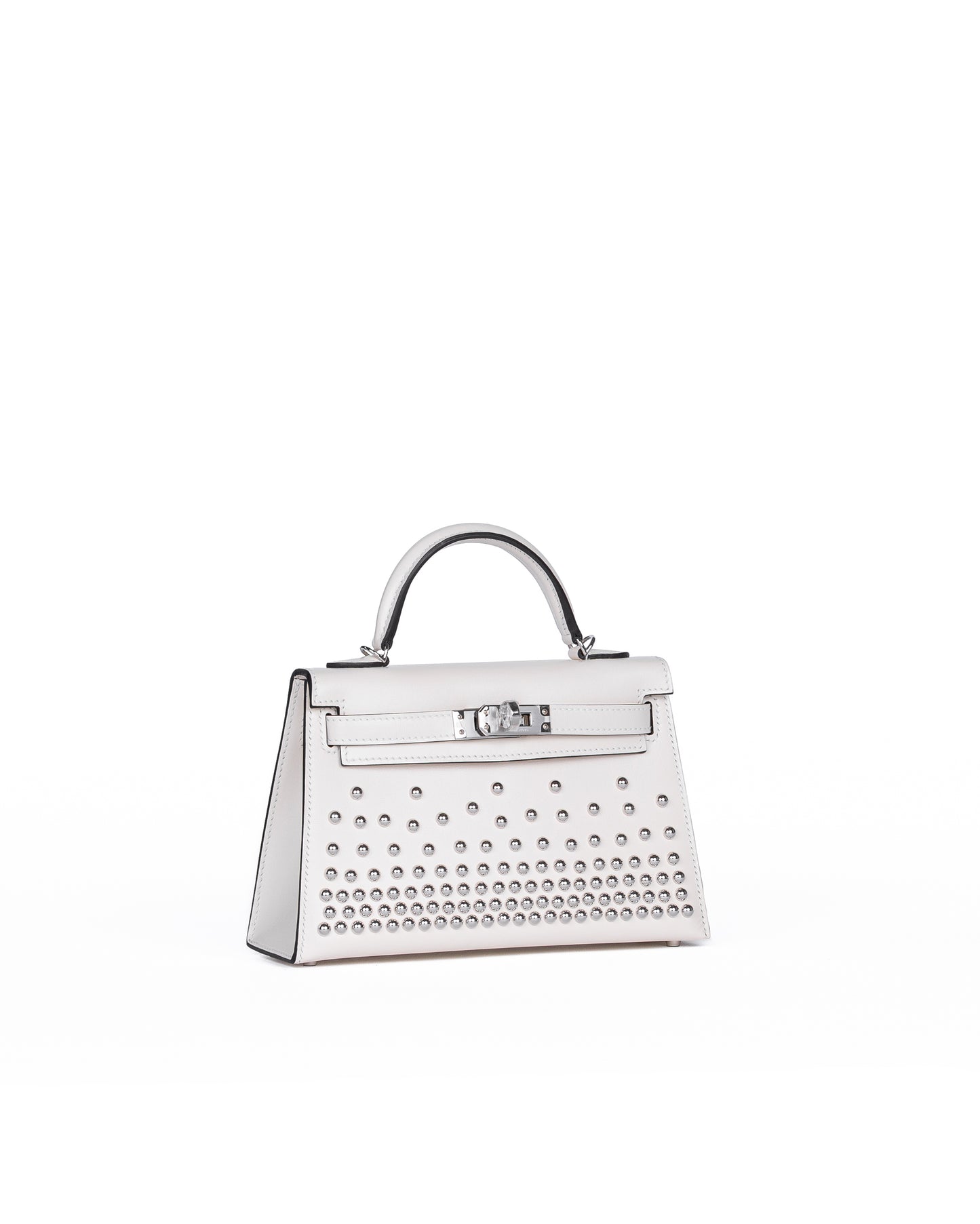 Hermès Kelly 20 Cloute Crème Box Leather with Palladium Hardware