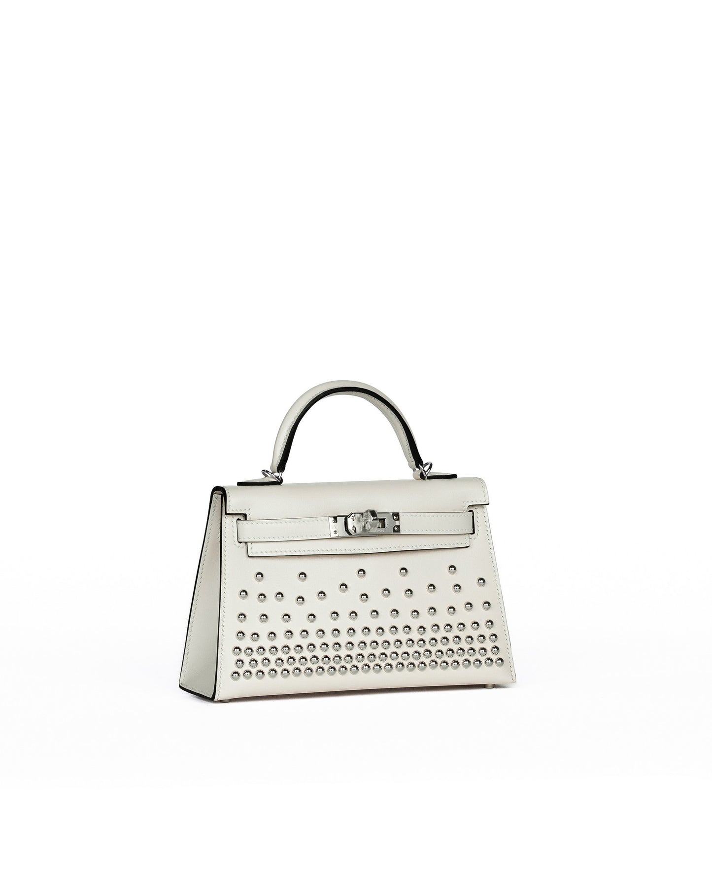 Kelly 20 Cloute Crème Box Leather with Palladium Hardware