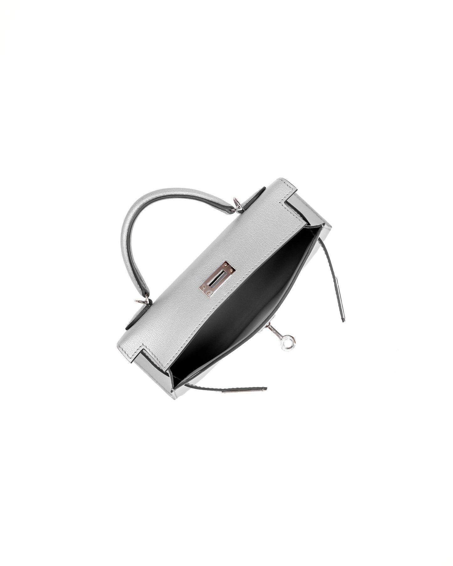 Kelly 20 Argent Silver Metallic in Chevre Leather with Palladium Hardware