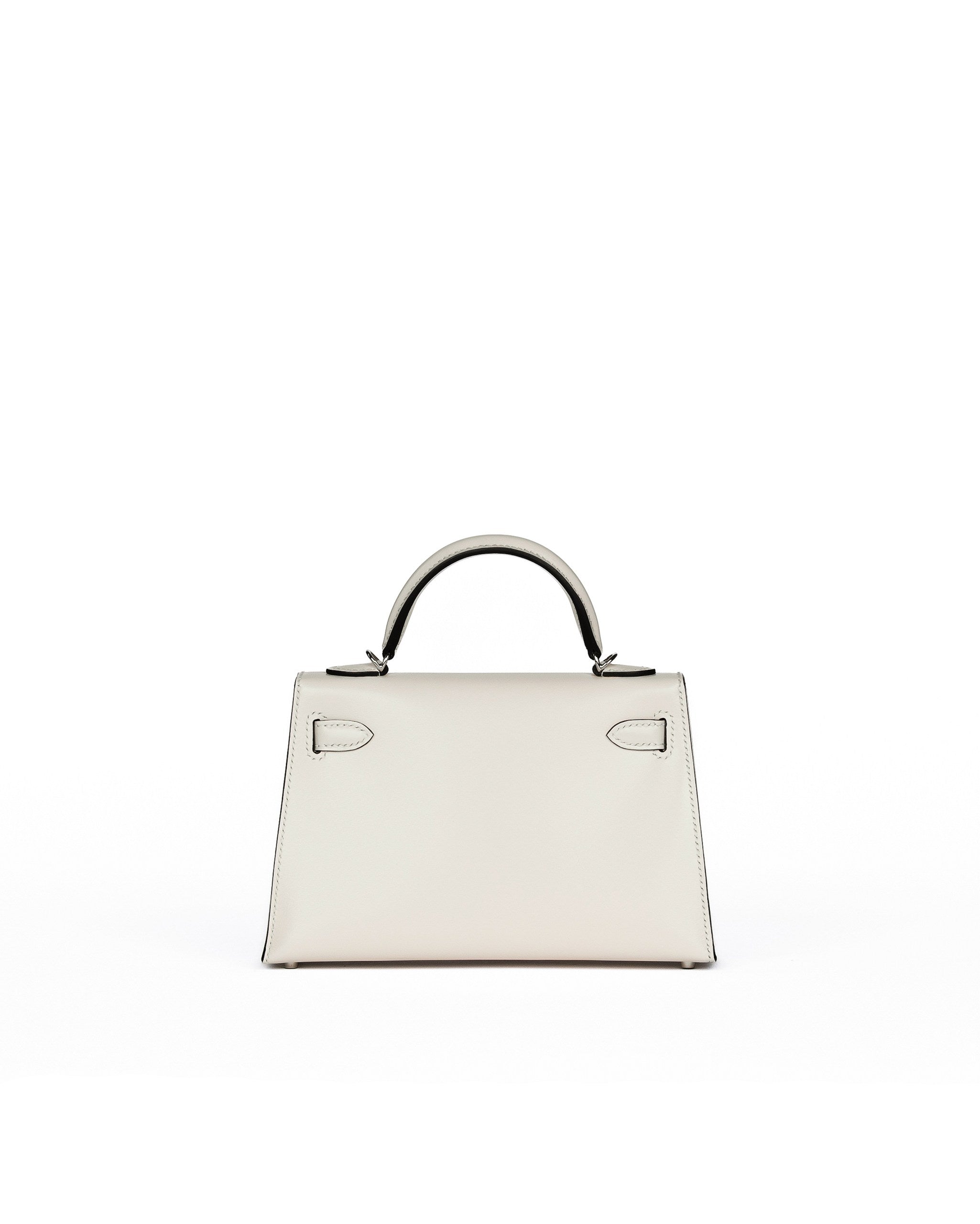 Kelly 20 Cloute Crème Box Leather with Palladium Hardware