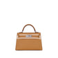Hermès Kelly 20 HSS Biscuit/Bordeaux Epsom with Palladium Hardware