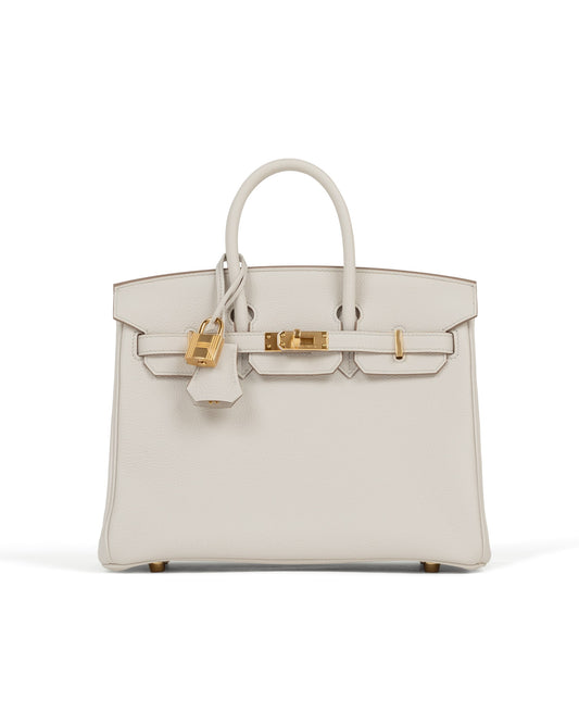 Birkin 25 Gris Pale in Togo Leather with Gold Hardware