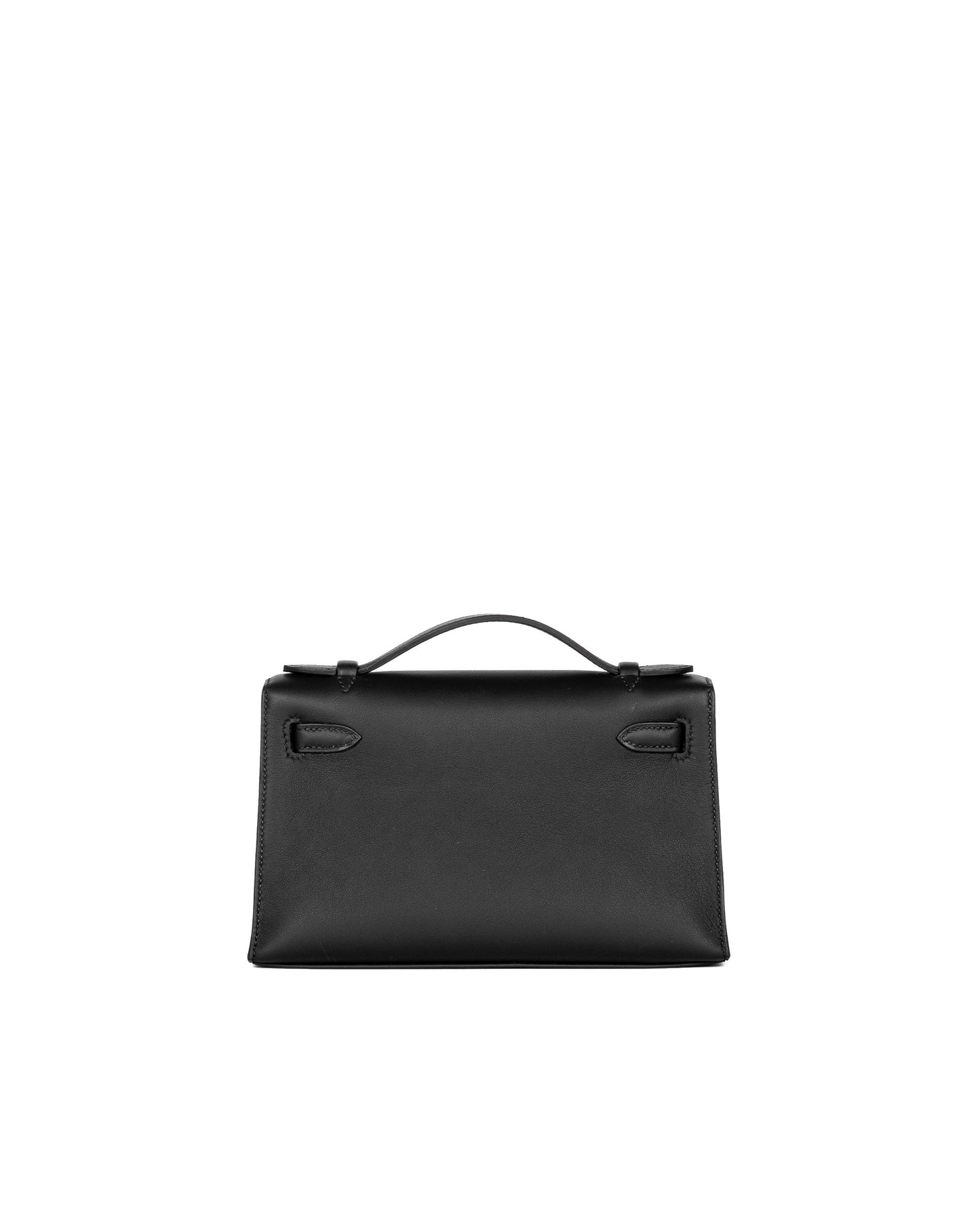 Kelly Pochette Black in Swift Leather with Palladium Hardware