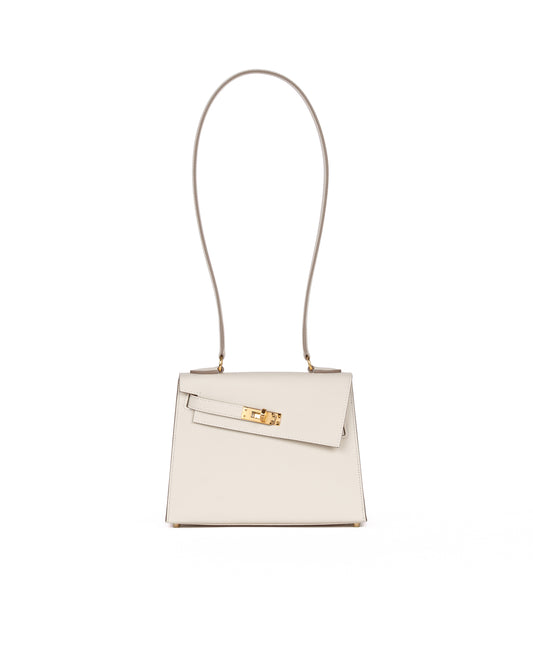 Kelly Desordre Craie in Epsom Leather with Gold Hardware