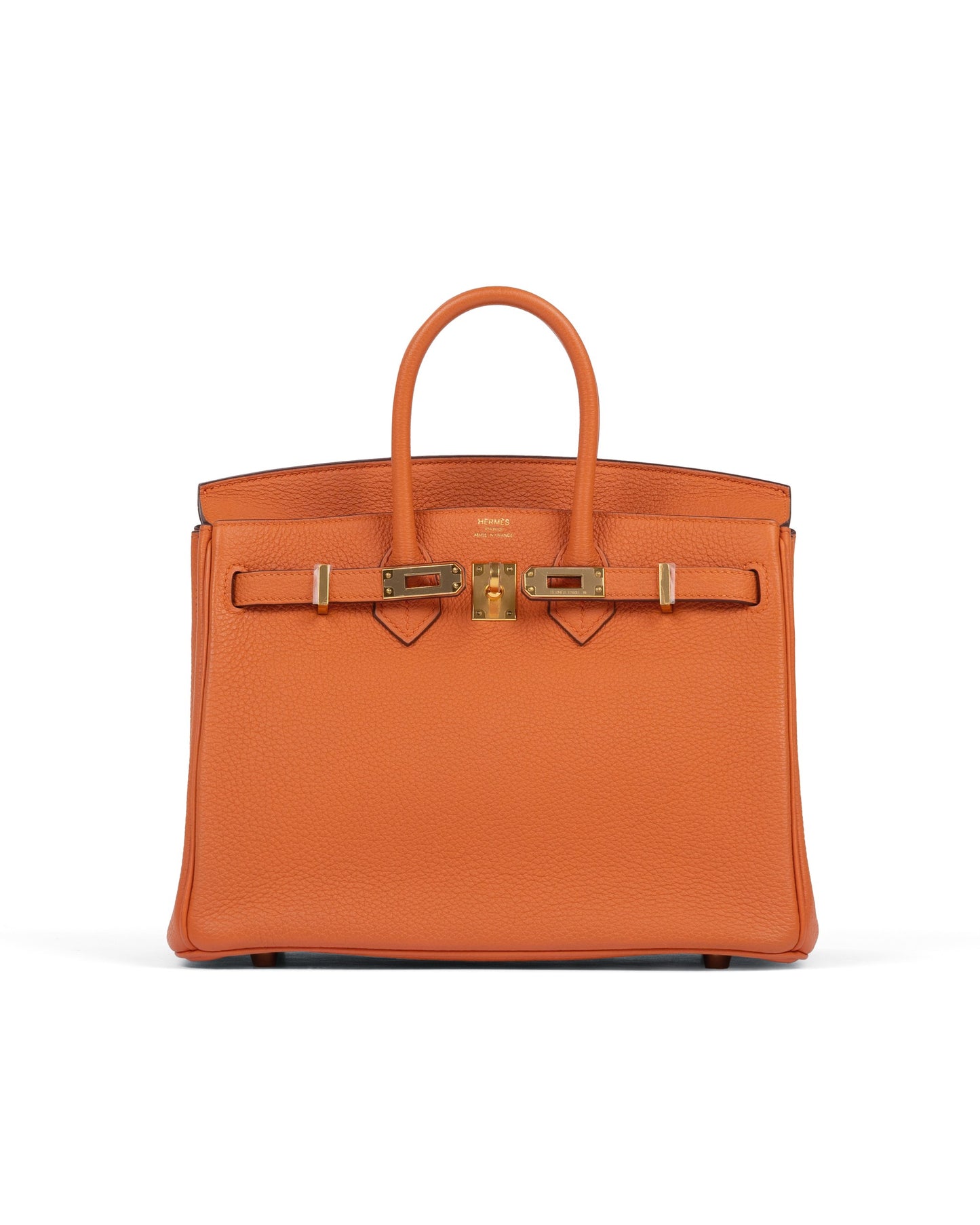 Birkin 25 Orange in Togo Leather with Gold Hardware