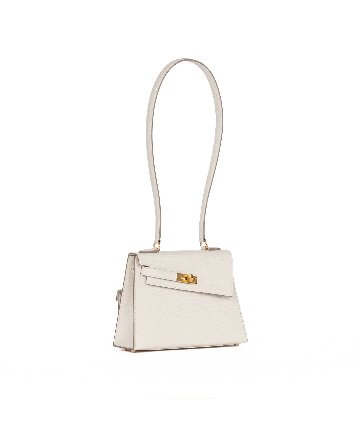 Kelly Desordre Craie in Epsom Leather with Gold Hardware