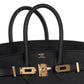 Birkin 25 Black in Togo Leather with Gold Hardware